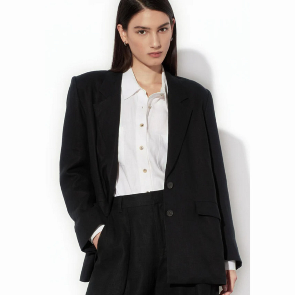 MARA HOFFMAN Women's Tatum Blazer Jacket lightweight hemp size XS